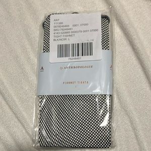 NWT Anthropologie Black Fishnet Tights